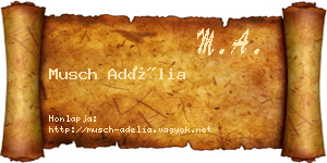 Musch Adélia névjegykártya